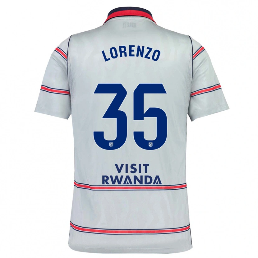 Danxen Dzieci Diego Lorenzo #35 Szary Czerwony Królewski Niebieski Trzeci Komplet Koszulka 2026/27 Koszulki Klubowe
