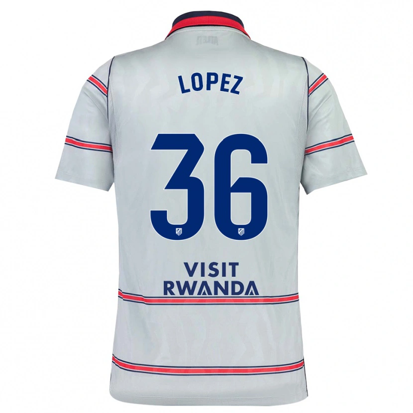 Danxen Dzieci David Lopez #36 Szary Czerwony Królewski Niebieski Trzeci Komplet Koszulka 2026/27 Koszulki Klubowe