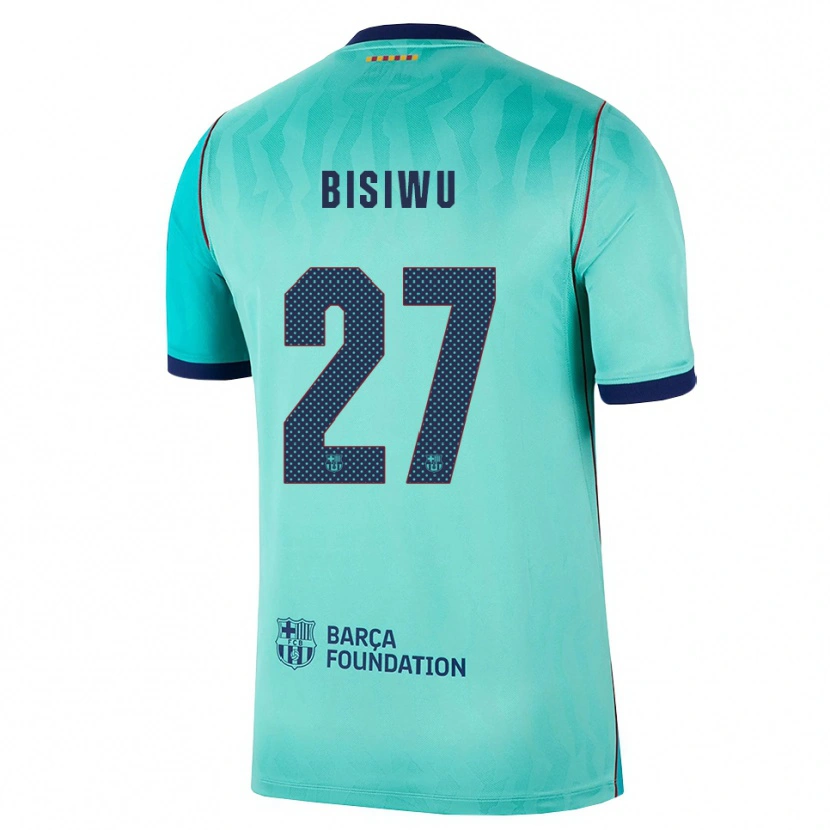 Danxen Dzieci Jesse Bisiwu #27 Aqua Ciemny Turkus Królewski Niebieski Trzeci Komplet Koszulka 2026/27 Koszulki Klubowe