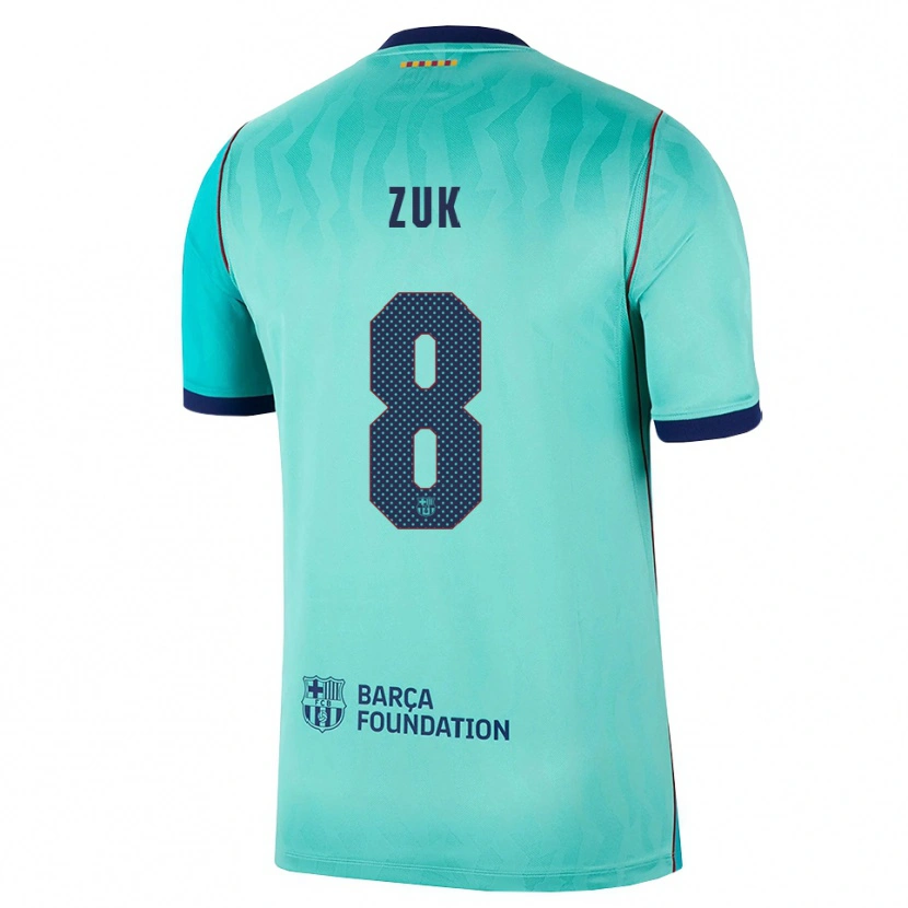 Danxen Dzieci Michał Żuk #8 Aqua Ciemny Turkus Królewski Niebieski Trzeci Komplet Koszulka 2026/27 Koszulki Klubowe