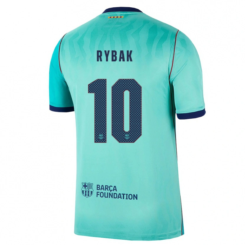 Danxen Dzieci Artem Rybak #10 Aqua Ciemny Turkus Królewski Niebieski Trzeci Komplet Koszulka 2026/27 Koszulki Klubowe
