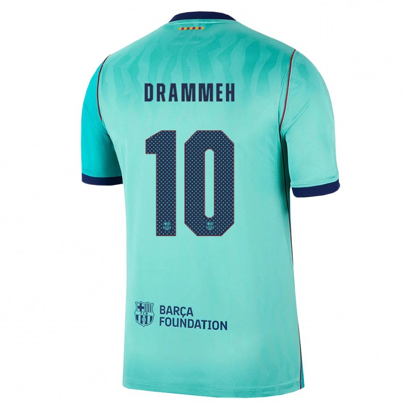 Danxen Dzieci Alieu Drammeh #10 Aqua Ciemny Turkus Królewski Niebieski Trzeci Komplet Koszulka 2026/27 Koszulki Klubowe