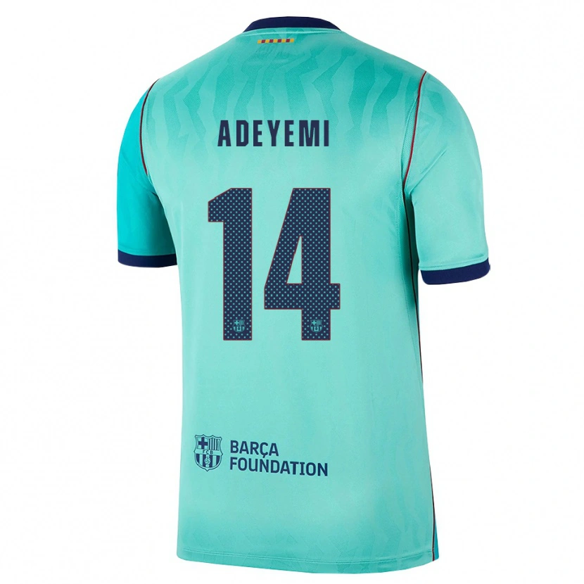 Danxen Dzieci Karim Adeyemi #14 Aqua Ciemny Turkus Królewski Niebieski Trzeci Komplet Koszulka 2026/27 Koszulki Klubowe