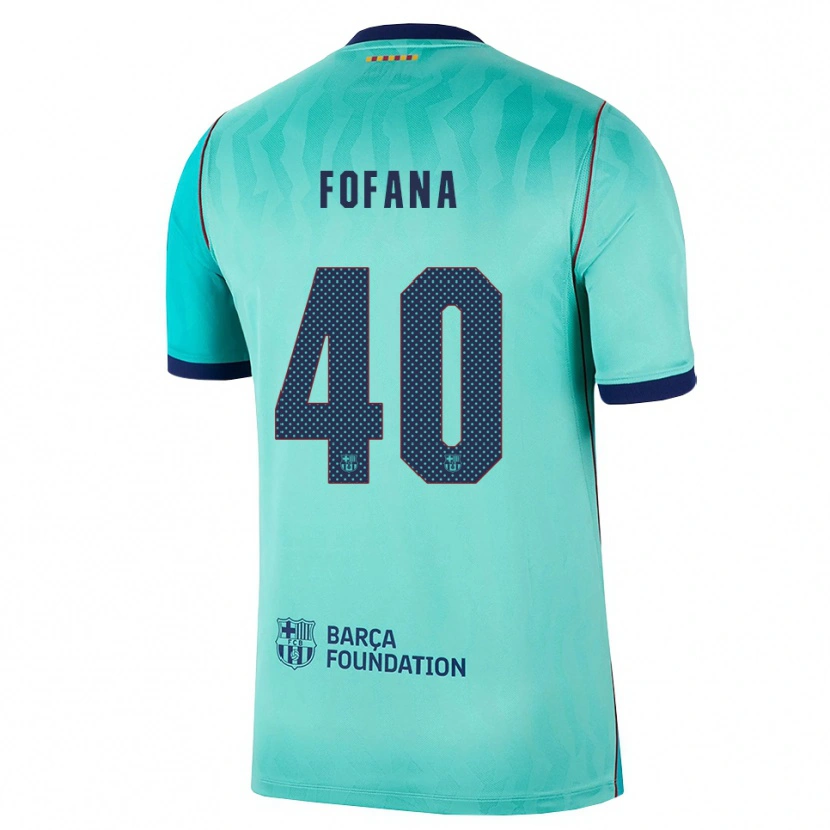 Danxen Dzieci Nuhu Fofana #40 Aqua Ciemny Turkus Królewski Niebieski Trzeci Komplet Koszulka 2026/27 Koszulki Klubowe