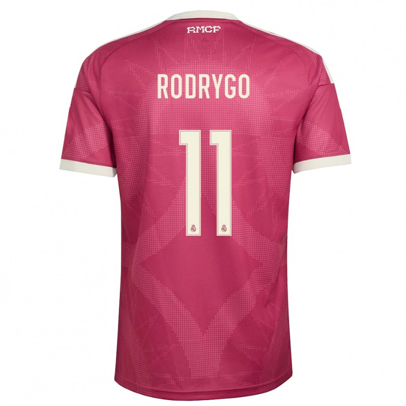 Danxen Dzieci Rodrygo Silva De Goes #11 Blado Fioletowy Czerwony Biały Trzeci Komplet Koszulka 2026/27 Koszulki Klubowe