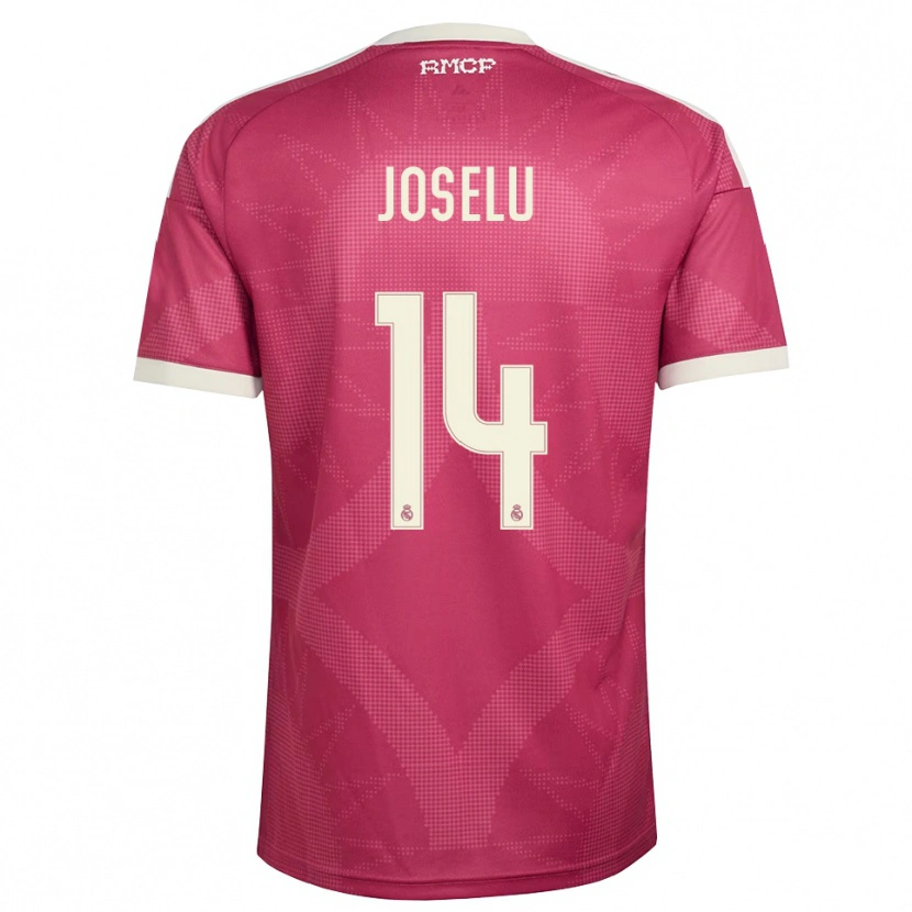 Danxen Dzieci Joselu #14 Blado Fioletowy Czerwony Biały Trzeci Komplet Koszulka 2026/27 Koszulki Klubowe