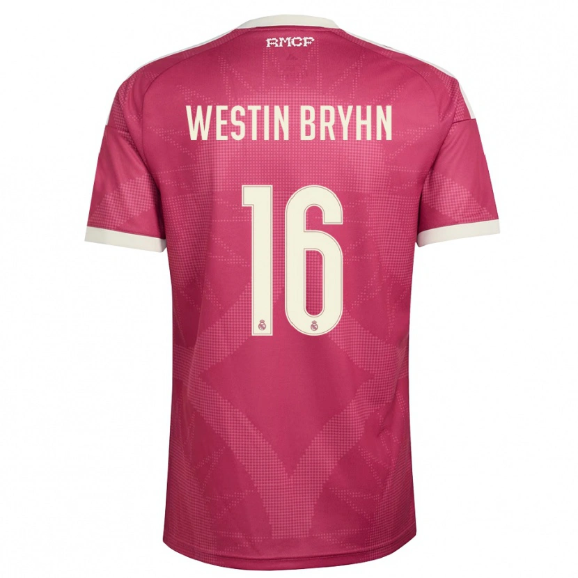 Danxen Dzieci Leon Westin Bryhn #16 Blado Fioletowy Czerwony Biały Trzeci Komplet Koszulka 2026/27 Koszulki Klubowe