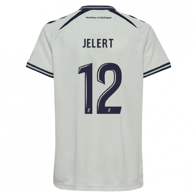 Danxen Dzieci Elias Jelert #12 Północny Niebieski Biały Wyjazdowa Koszulka 2026/27 Koszulki Klubowe