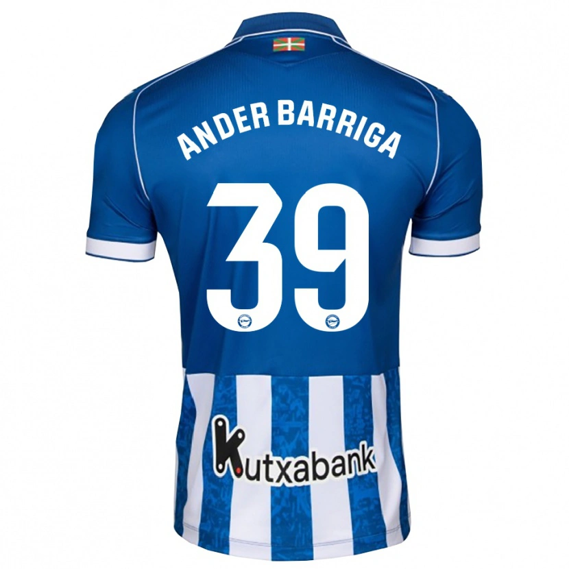 Danxen Męski Jon Ander Barriga #39 Niebieski Biały Czarny Domowa Koszulka 2026/27 Koszulki Klubowe