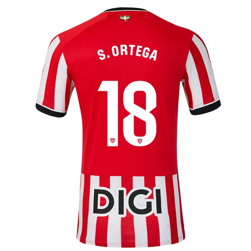 Danxen Męski Sara Ortega Ruiz #18 Czerwony Czarny Biały Domowa Koszulka 2026/27 Koszulki Klubowe