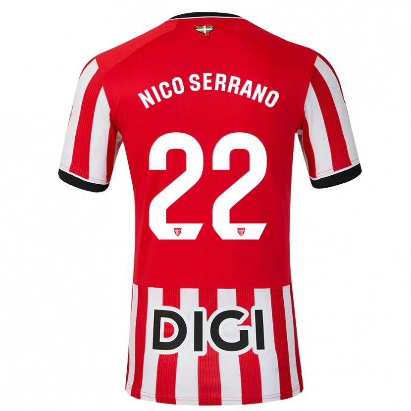 Danxen Męski Nico Serrano #22 Czerwony Czarny Biały Domowa Koszulka 2026/27 Koszulki Klubowe