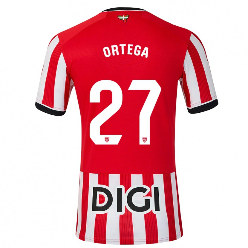 Danxen Męski Sara Ortega #27 Czerwony Czarny Biały Domowa Koszulka 2026/27 Koszulki Klubowe