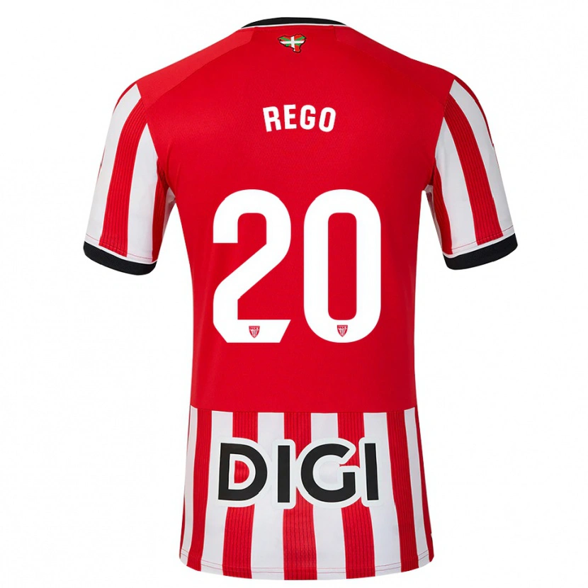Danxen Męski Alejandro Rego #20 Czerwony Czarny Biały Domowa Koszulka 2026/27 Koszulki Klubowe