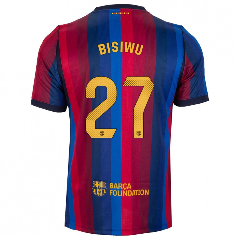Danxen Męski Jesse Bisiwu #27 Królewski Niebieski Czerwony Żółty Domowa Koszulka 2026/27 Koszulki Klubowe