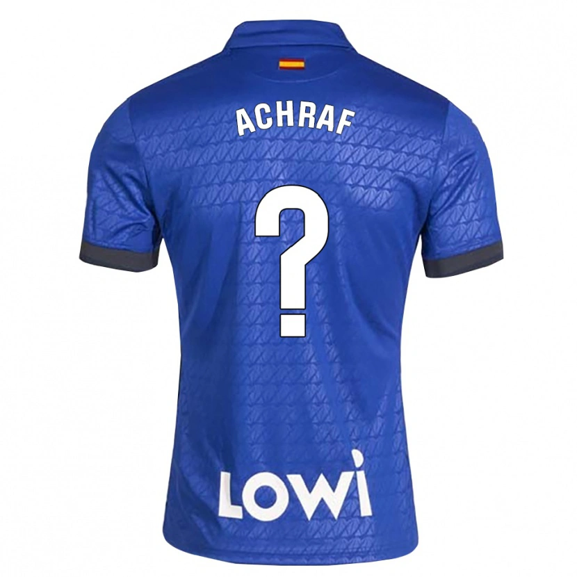 Danxen Męski Moha Achraf #0 Niebieski Biały Czarny Domowa Koszulka 2026/27 Koszulki Klubowe