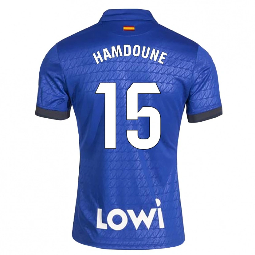 Danxen Męski Mohamed Hamdoune #15 Niebieski Biały Czarny Domowa Koszulka 2026/27 Koszulki Klubowe