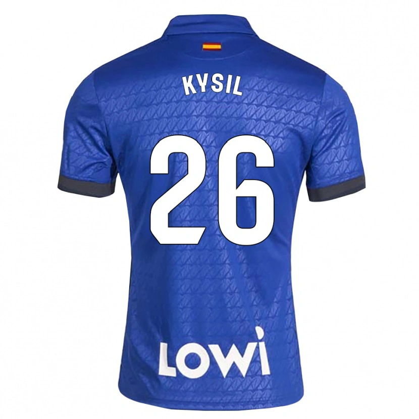Danxen Męski Vladyslav Kysil #26 Niebieski Biały Czarny Domowa Koszulka 2026/27 Koszulki Klubowe