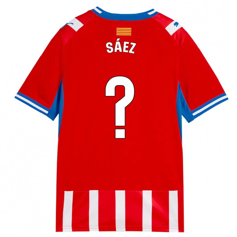 Danxen Męski David Sáez #0 Czerwony Biały Błękitny Domowa Koszulka 2026/27 Koszulki Klubowe