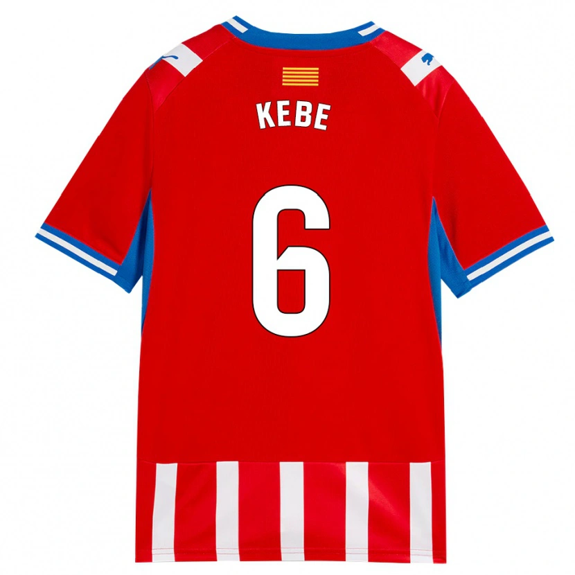 Danxen Męski Ibrahima Kébé #6 Czerwony Biały Błękitny Domowa Koszulka 2026/27 Koszulki Klubowe