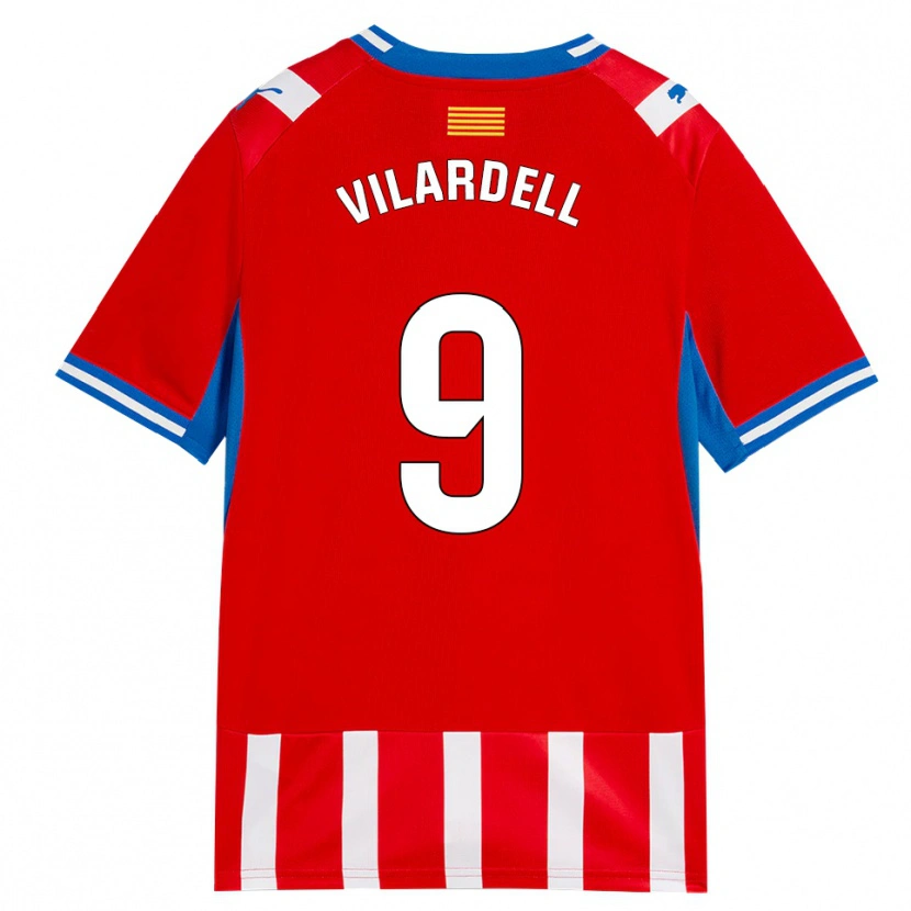 Danxen Męski Júlia Vilardell #9 Czerwony Biały Błękitny Domowa Koszulka 2026/27 Koszulki Klubowe