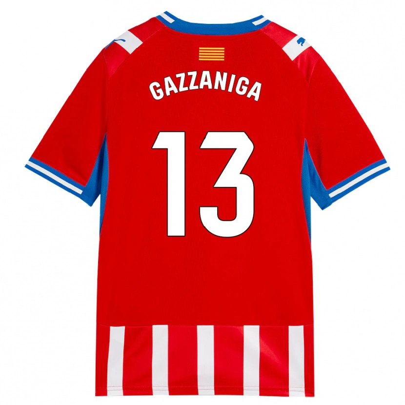 Danxen Męski Paulo Gazzaniga #13 Czerwony Biały Błękitny Domowa Koszulka 2026/27 Koszulki Klubowe