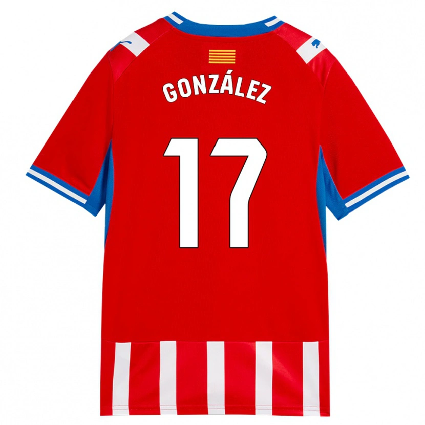Danxen Męski Javi González #17 Czerwony Biały Błękitny Domowa Koszulka 2026/27 Koszulki Klubowe