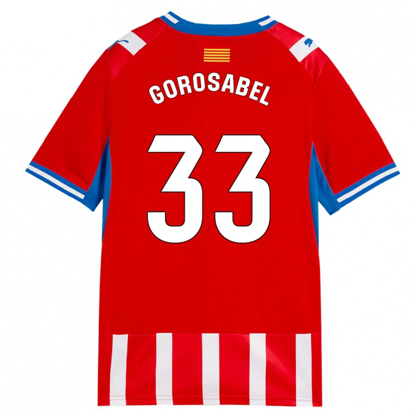Danxen Męski Jakes Gorosabel #33 Czerwony Biały Błękitny Domowa Koszulka 2026/27 Koszulki Klubowe