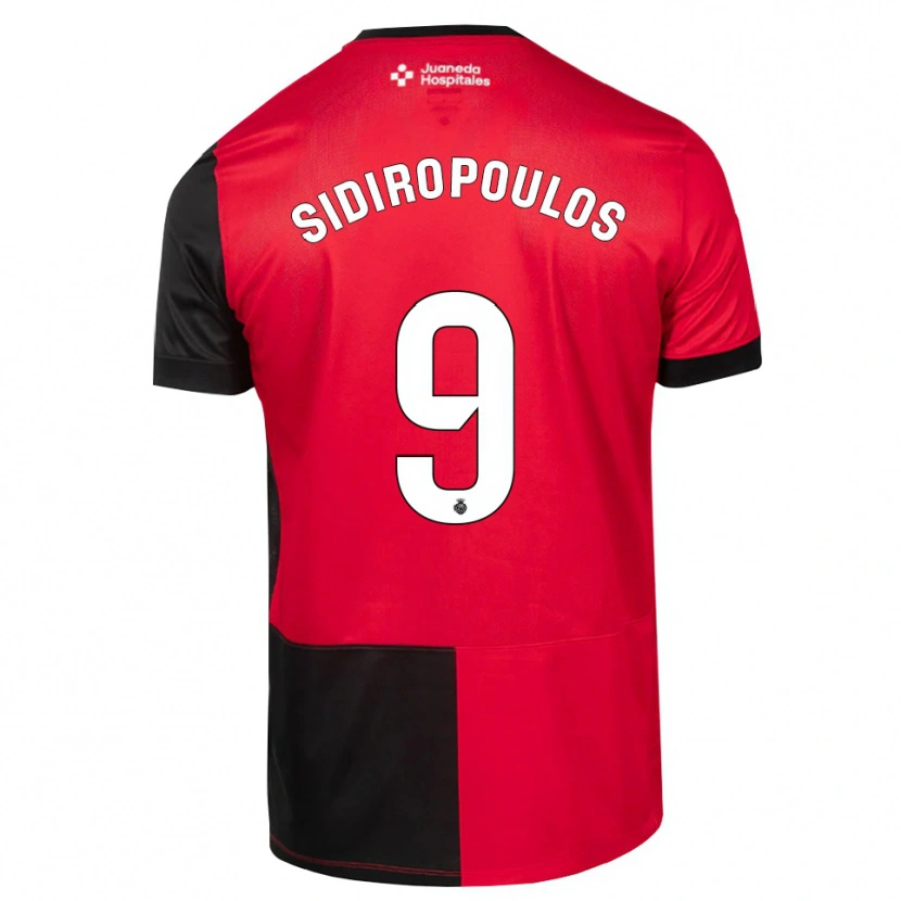 Danxen Męski Anastasios Sidiropoulos #9 Czarny Czerwony Biały Domowa Koszulka 2026/27 Koszulki Klubowe