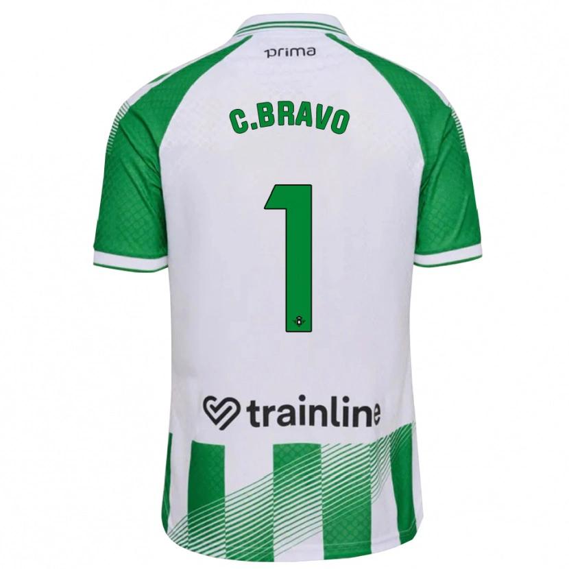 Danxen Męski Claudio Bravo #1 Jasnozielony Czarny Biały Domowa Koszulka 2026/27 Koszulki Klubowe