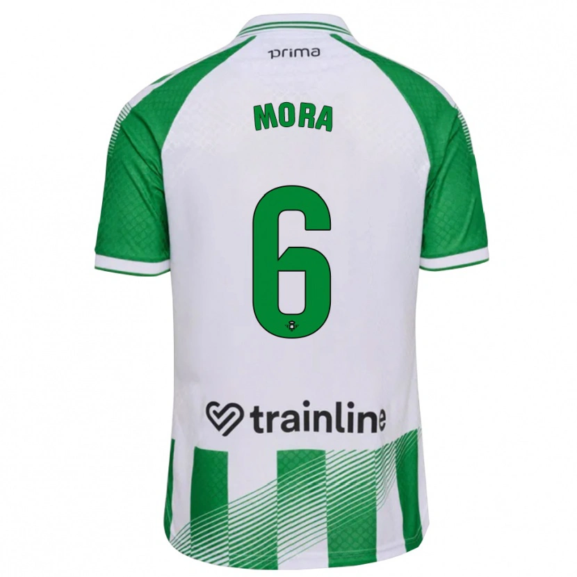 Danxen Męski Marcos Mora #6 Jasnozielony Czarny Biały Domowa Koszulka 2026/27 Koszulki Klubowe