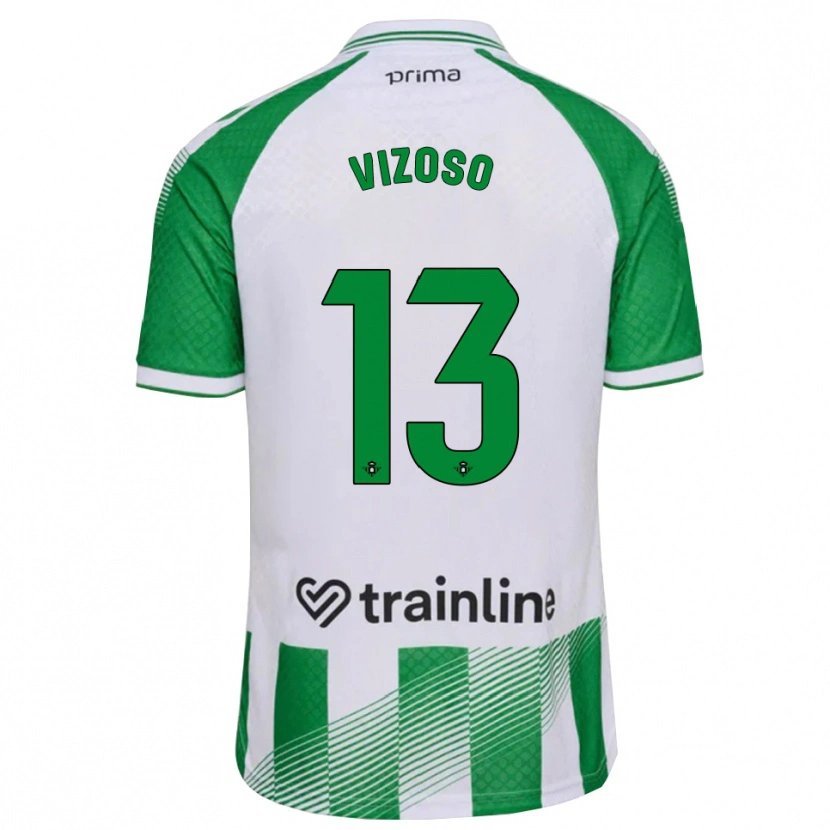 Danxen Męski Paula Vizoso #13 Jasnozielony Czarny Biały Domowa Koszulka 2026/27 Koszulki Klubowe