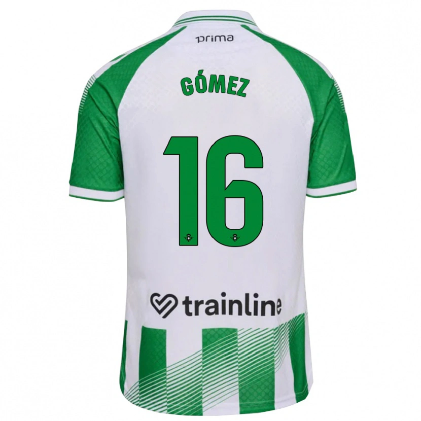 Danxen Męski Valentín Gómez #16 Jasnozielony Czarny Biały Domowa Koszulka 2026/27 Koszulki Klubowe