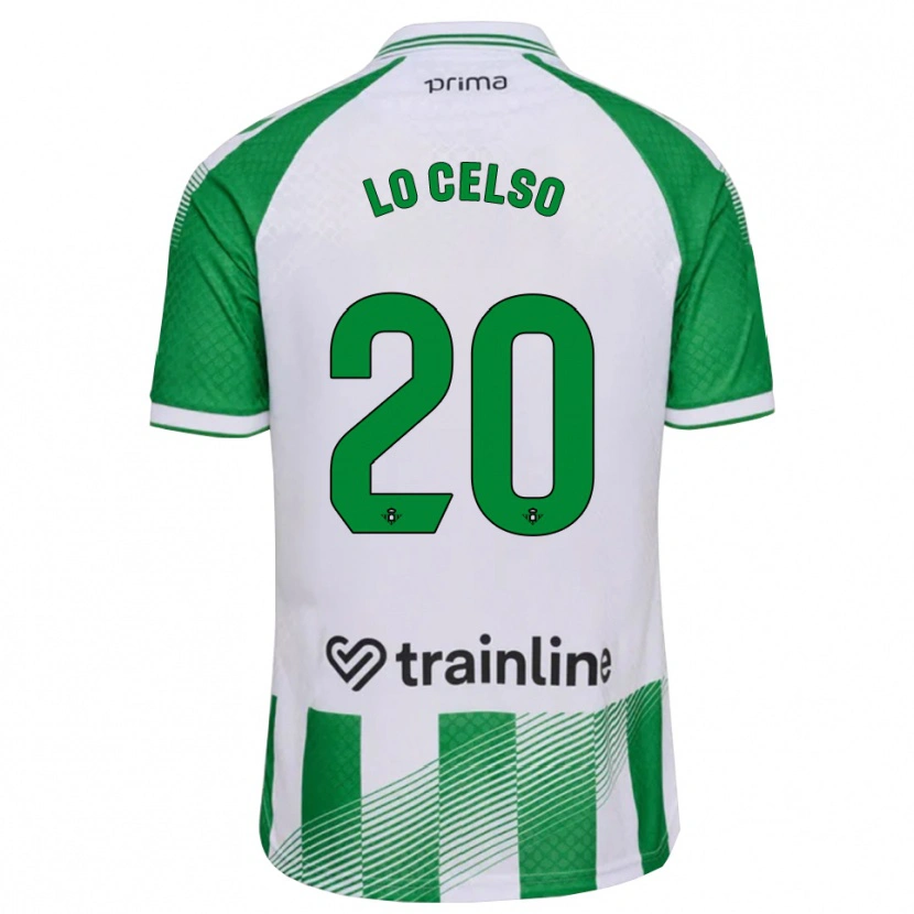 Danxen Męski Giovani Lo Celso #20 Jasnozielony Czarny Biały Domowa Koszulka 2026/27 Koszulki Klubowe