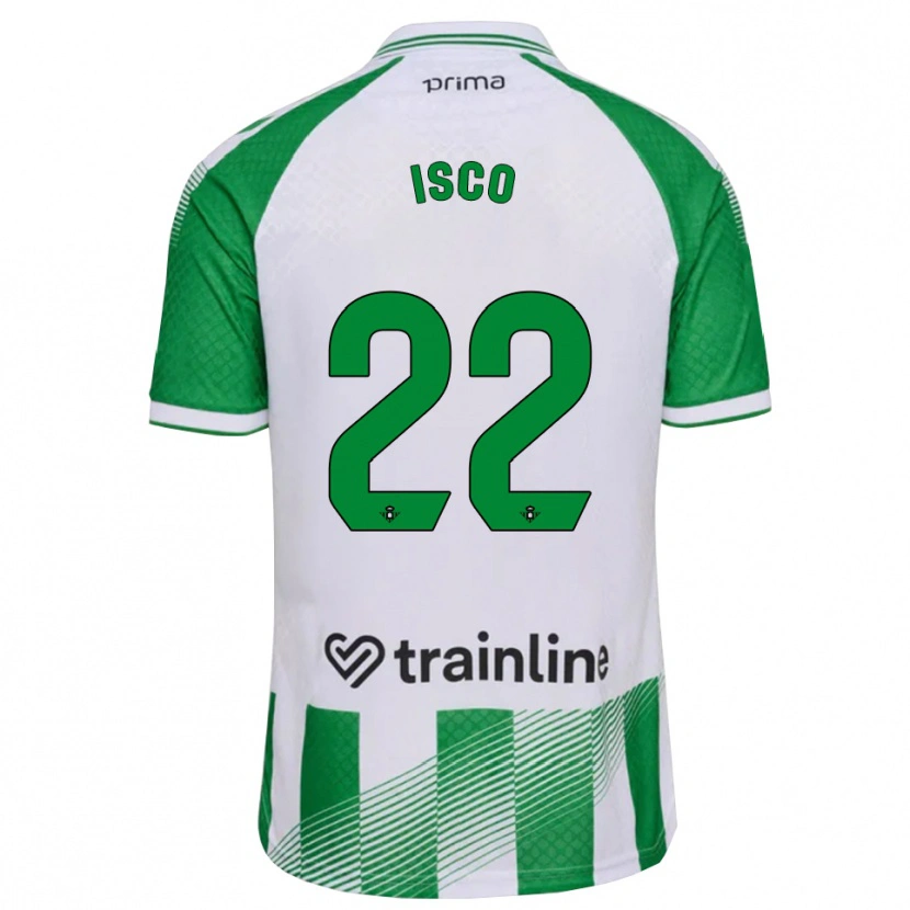 Danxen Męski Isco #22 Jasnozielony Czarny Biały Domowa Koszulka 2026/27 Koszulki Klubowe