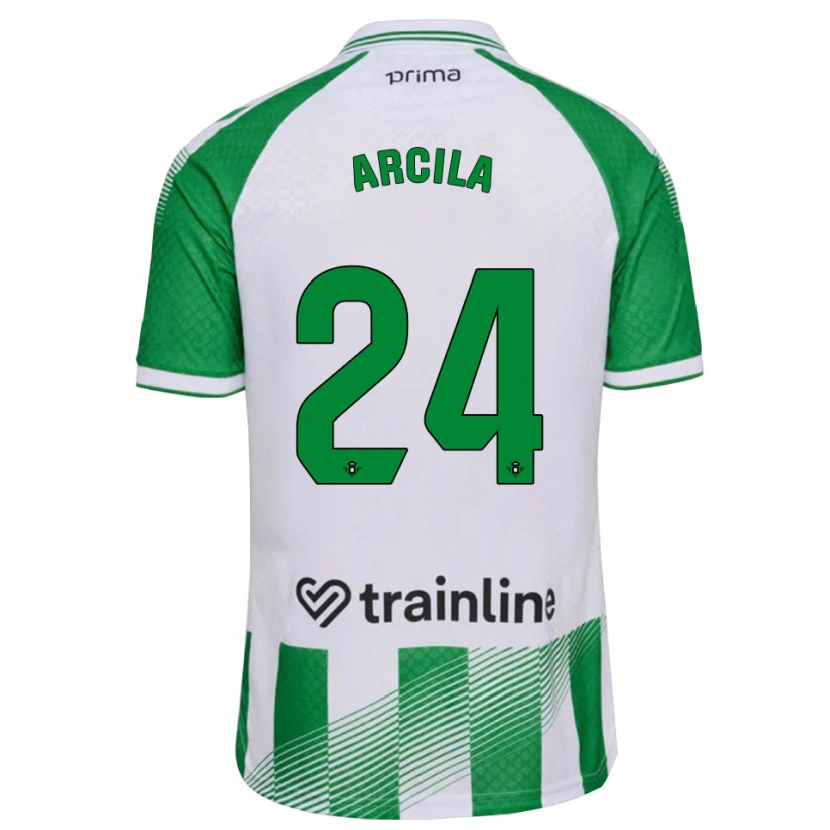 Danxen Męski Jhon Arcila #24 Jasnozielony Czarny Biały Domowa Koszulka 2026/27 Koszulki Klubowe