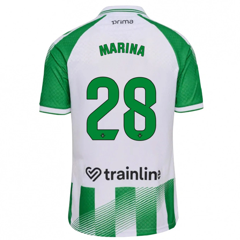 Danxen Męski Marina Sánchez #28 Jasnozielony Czarny Biały Domowa Koszulka 2026/27 Koszulki Klubowe