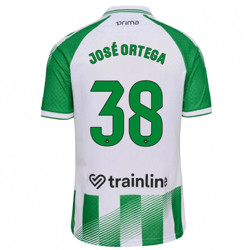 Danxen Męski José Ortega #38 Jasnozielony Czarny Biały Domowa Koszulka 2026/27 Koszulki Klubowe