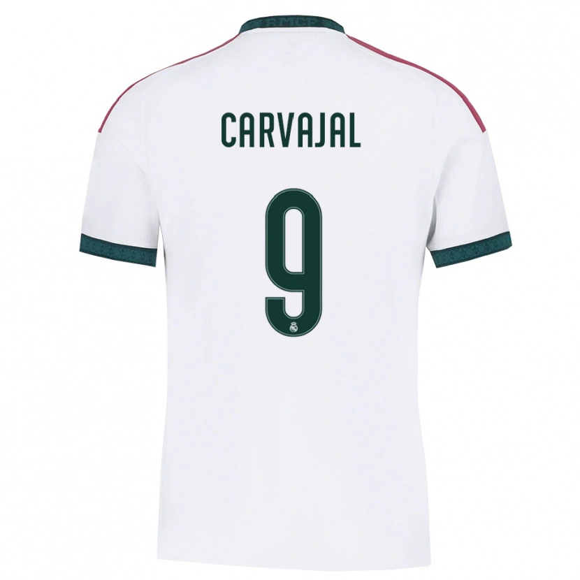 Danxen Męski Ángel Carvajal #9 Ciemnozielony Biały Czerwony Domowa Koszulka 2026/27 Koszulki Klubowe