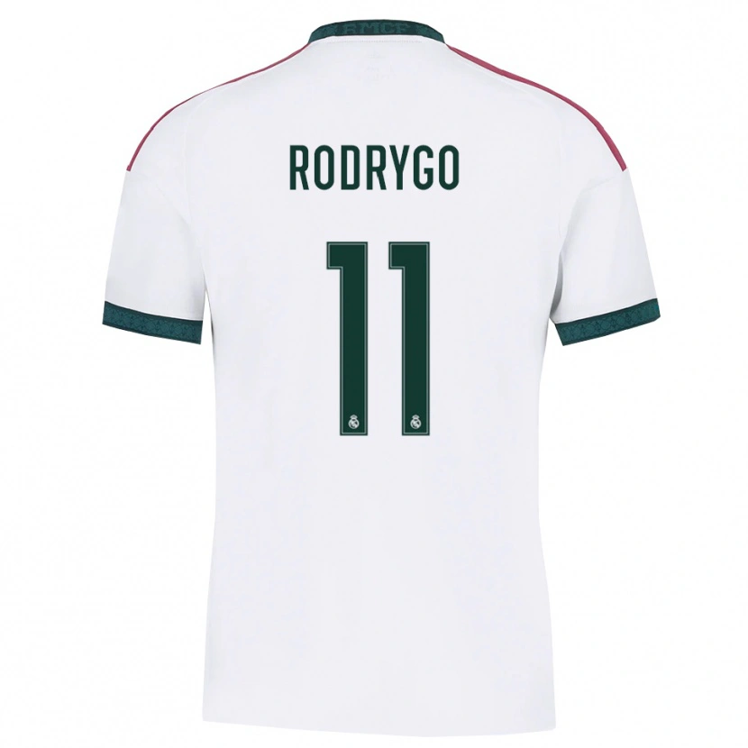 Danxen Męski Rodrygo Silva De Goes #11 Ciemnozielony Biały Czerwony Domowa Koszulka 2026/27 Koszulki Klubowe