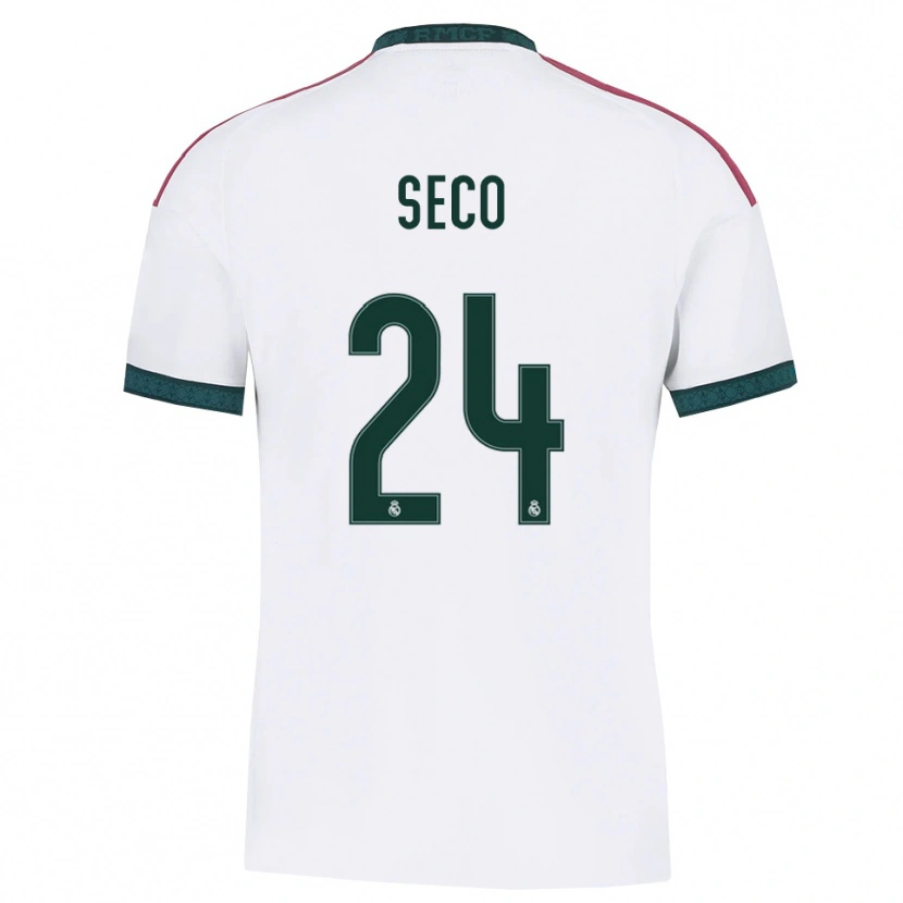 Danxen Męski Ferran Seco #24 Ciemnozielony Biały Czerwony Domowa Koszulka 2026/27 Koszulki Klubowe