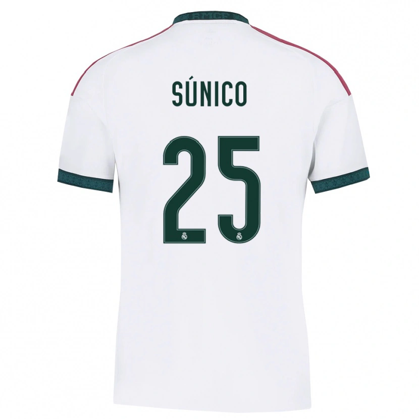 Danxen Męski Guille Súnico #25 Ciemnozielony Biały Czerwony Domowa Koszulka 2026/27 Koszulki Klubowe