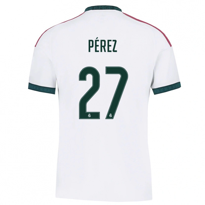 Danxen Męski Adrián Pérez #27 Ciemnozielony Biały Czerwony Domowa Koszulka 2026/27 Koszulki Klubowe