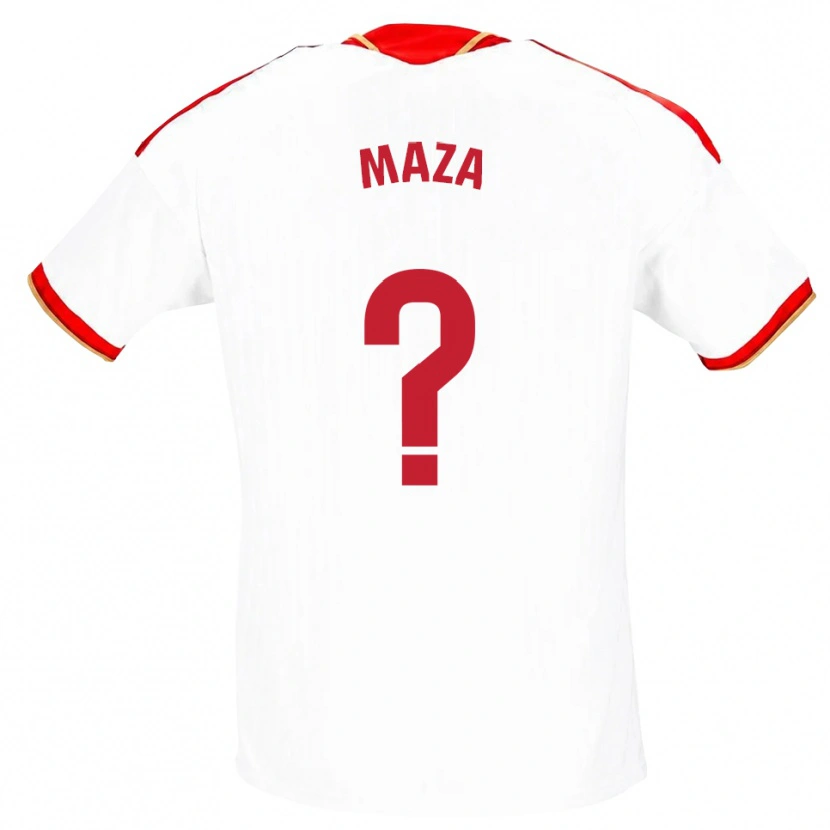 Danxen Męski Manuel Maza #0 Biały Czerwony Domowa Koszulka 2026/27 Koszulki Klubowe