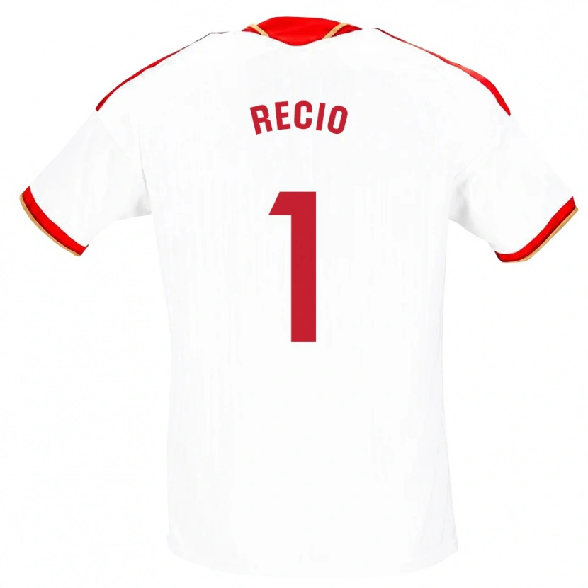 Danxen Męski Sergio Recio #1 Biały Czerwony Domowa Koszulka 2026/27 Koszulki Klubowe