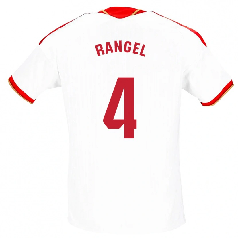 Danxen Męski Héctor Rangel #4 Biały Czerwony Domowa Koszulka 2026/27 Koszulki Klubowe