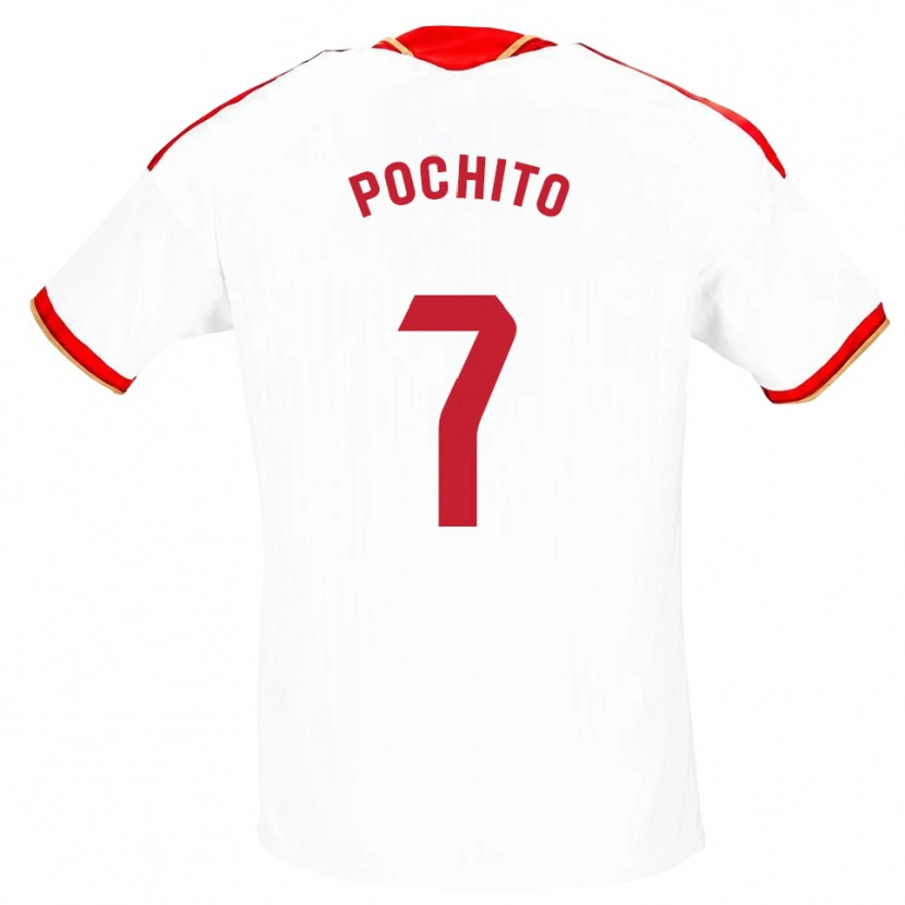 Danxen Męski Pochito #7 Biały Czerwony Domowa Koszulka 2026/27 Koszulki Klubowe