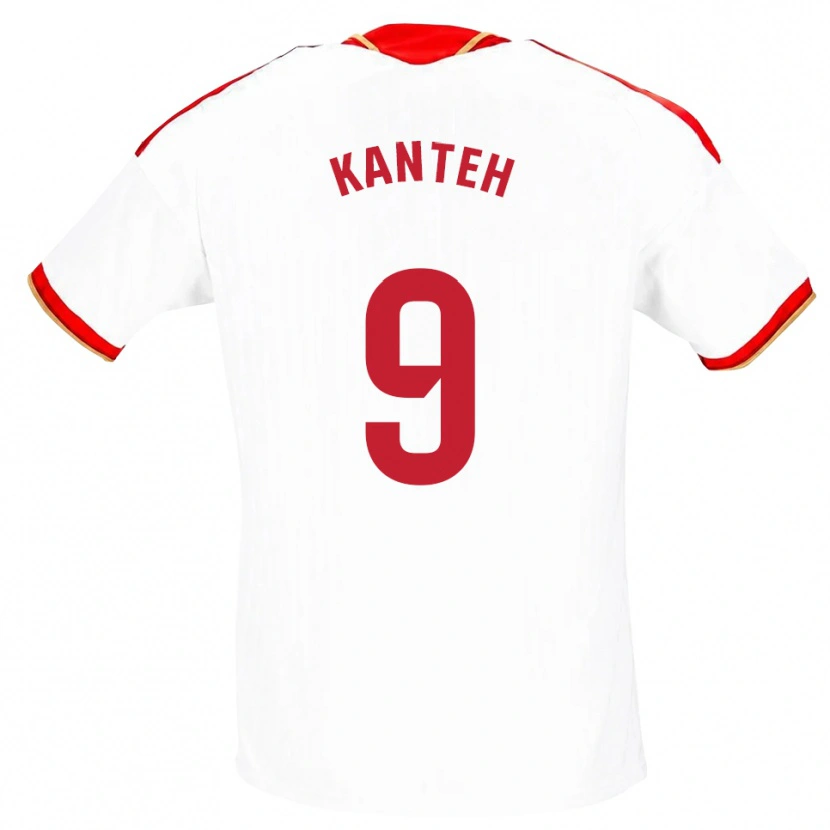 Danxen Męski Fatoumata Kanteh I Cham #9 Biały Czerwony Domowa Koszulka 2026/27 Koszulki Klubowe