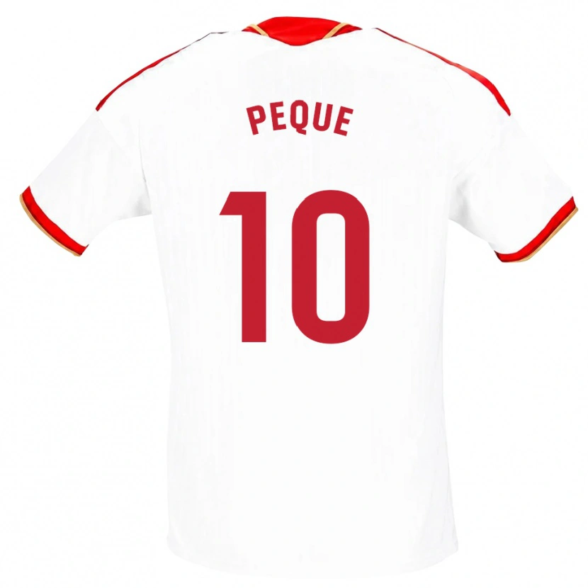 Danxen Męski Peque Fernández #10 Biały Czerwony Domowa Koszulka 2026/27 Koszulki Klubowe