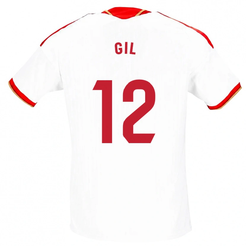 Danxen Męski Dani Gil #12 Biały Czerwony Domowa Koszulka 2026/27 Koszulki Klubowe