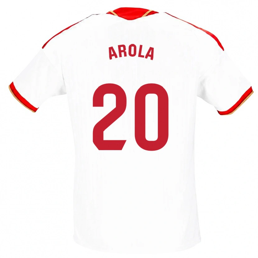 Danxen Męski Arola Aparicio Gili #20 Biały Czerwony Domowa Koszulka 2026/27 Koszulki Klubowe